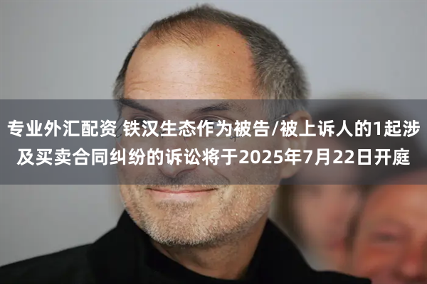 专业外汇配资 铁汉生态作为被告/被上诉人的1起涉及买卖合同纠纷的诉讼将于2025年7月22日开庭